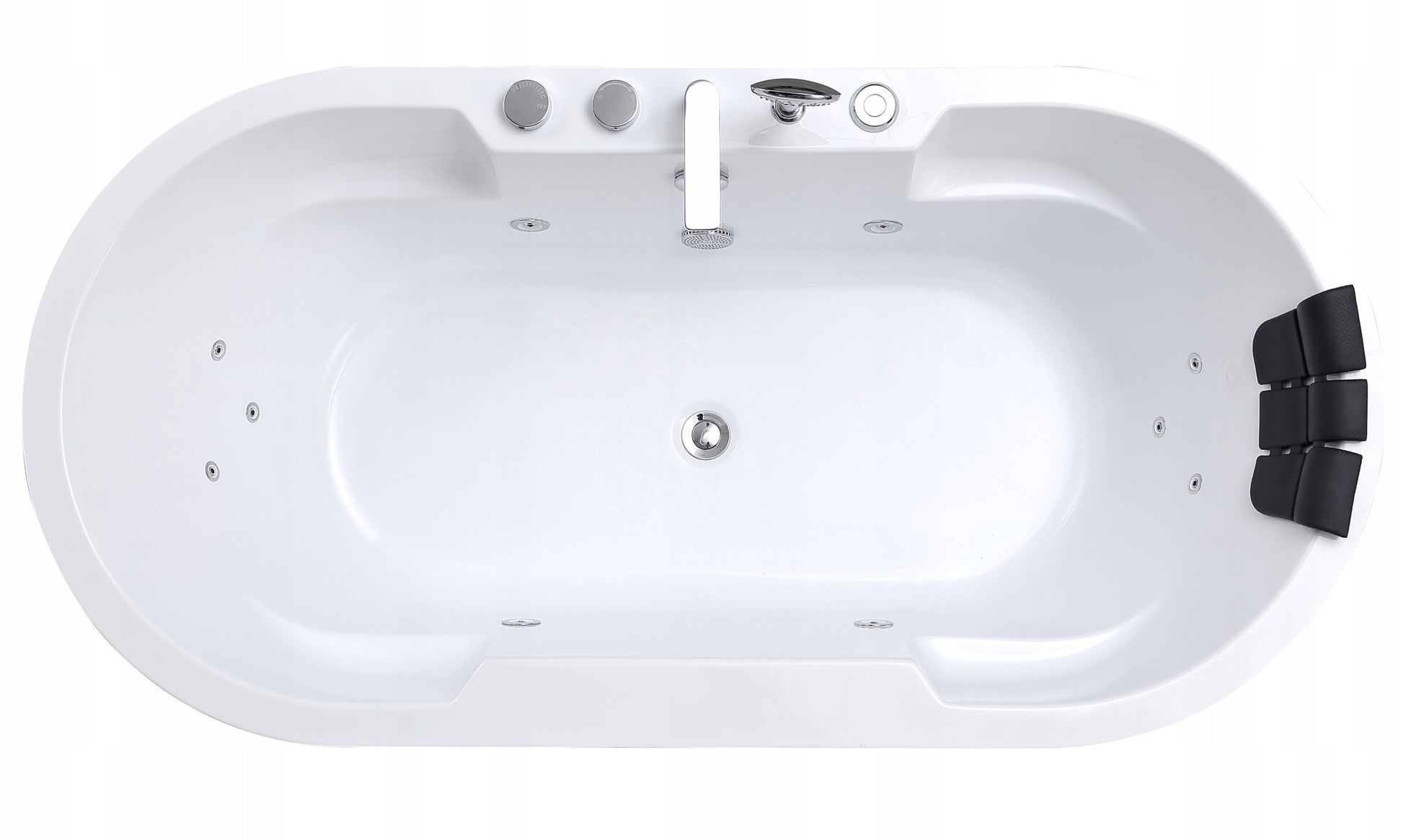 Akrylowa wanna wolnostojąca Braider, wanna Restia, wanna przyścienna, biała, wygodna wanna, z hydromasażem, jacuzzi, SPA