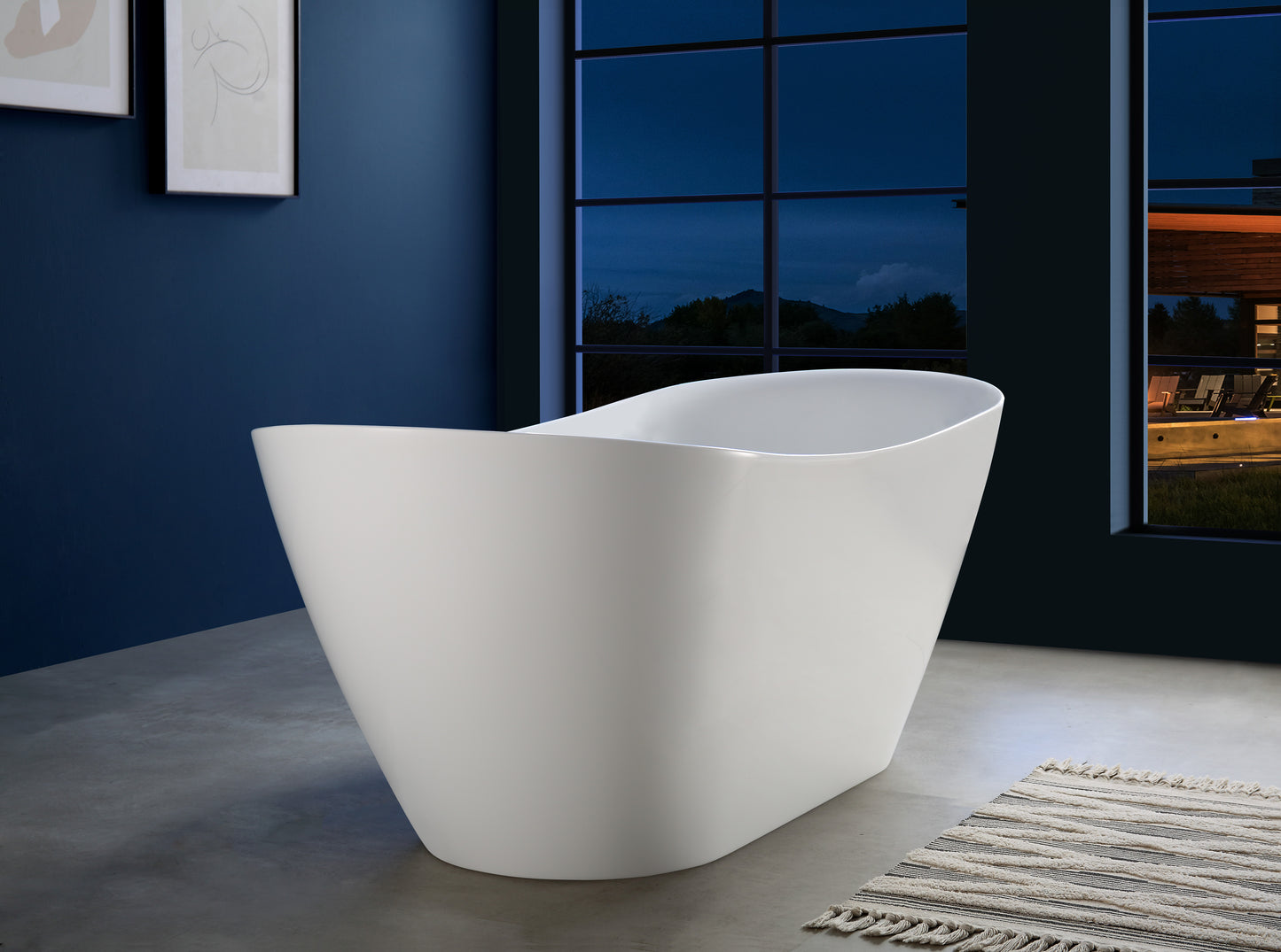 Akrylowa wanna wolnostojąca Braider, wanna biała, wanna wolnostojąca , wanna Restia, wanna przyścienna, wygodna wanna, wanna Braider, wanny wolnostojące