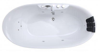 Akrylowa wanna wolnostojąca Braider, wanna Restia, wanna przyścienna, biała, wygodna wanna, z hydromasażem, jacuzzi, SPA